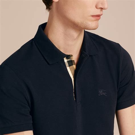 burberry piqué polo shirt|burberry checked cotton shirt.